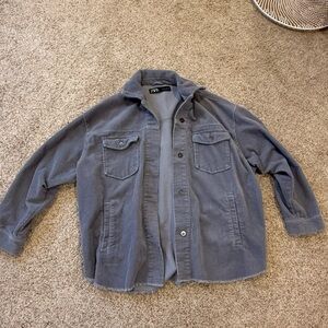 Zara Gray/Blue Corduroy Jacket
